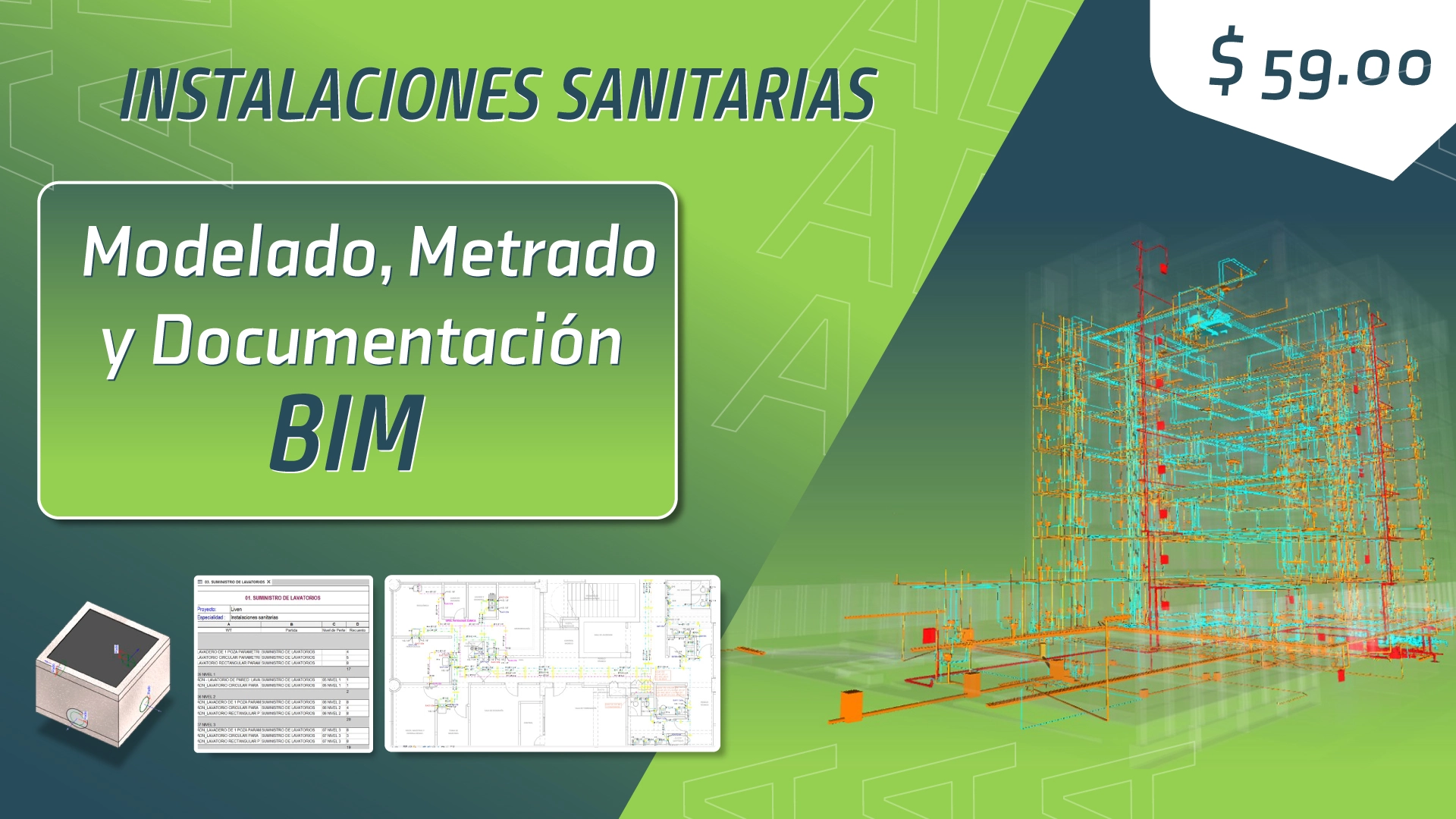 Paquete Instalaciones Sanitarias – Modelado, Metrado y Documentacion BIM